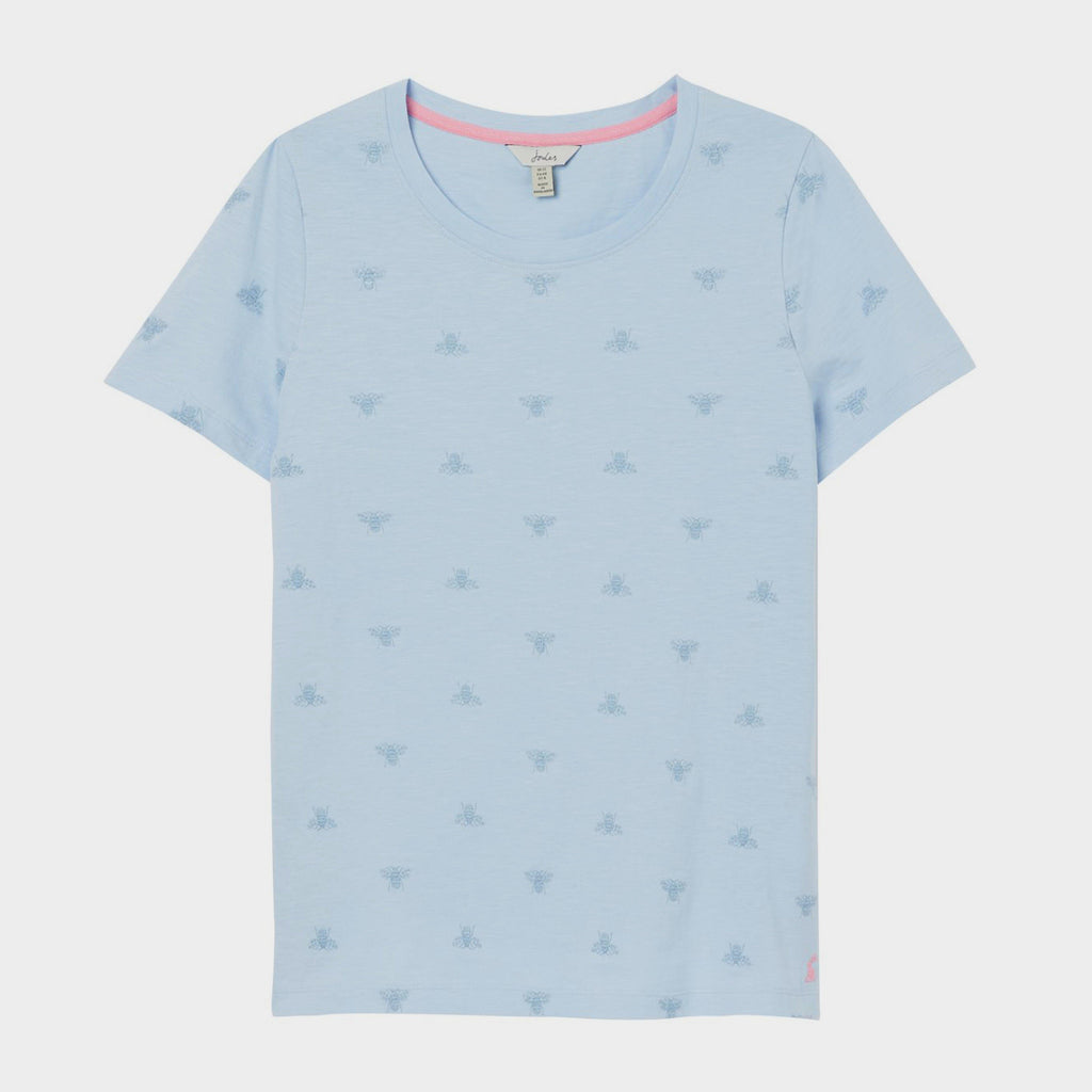 Womens Carley Embroidered T-Shirt Blue Bee