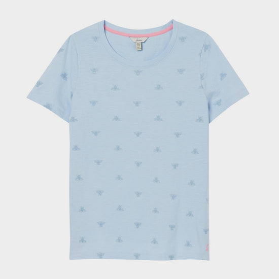 Womens Carley Embroidered T-Shirt Blue Bee