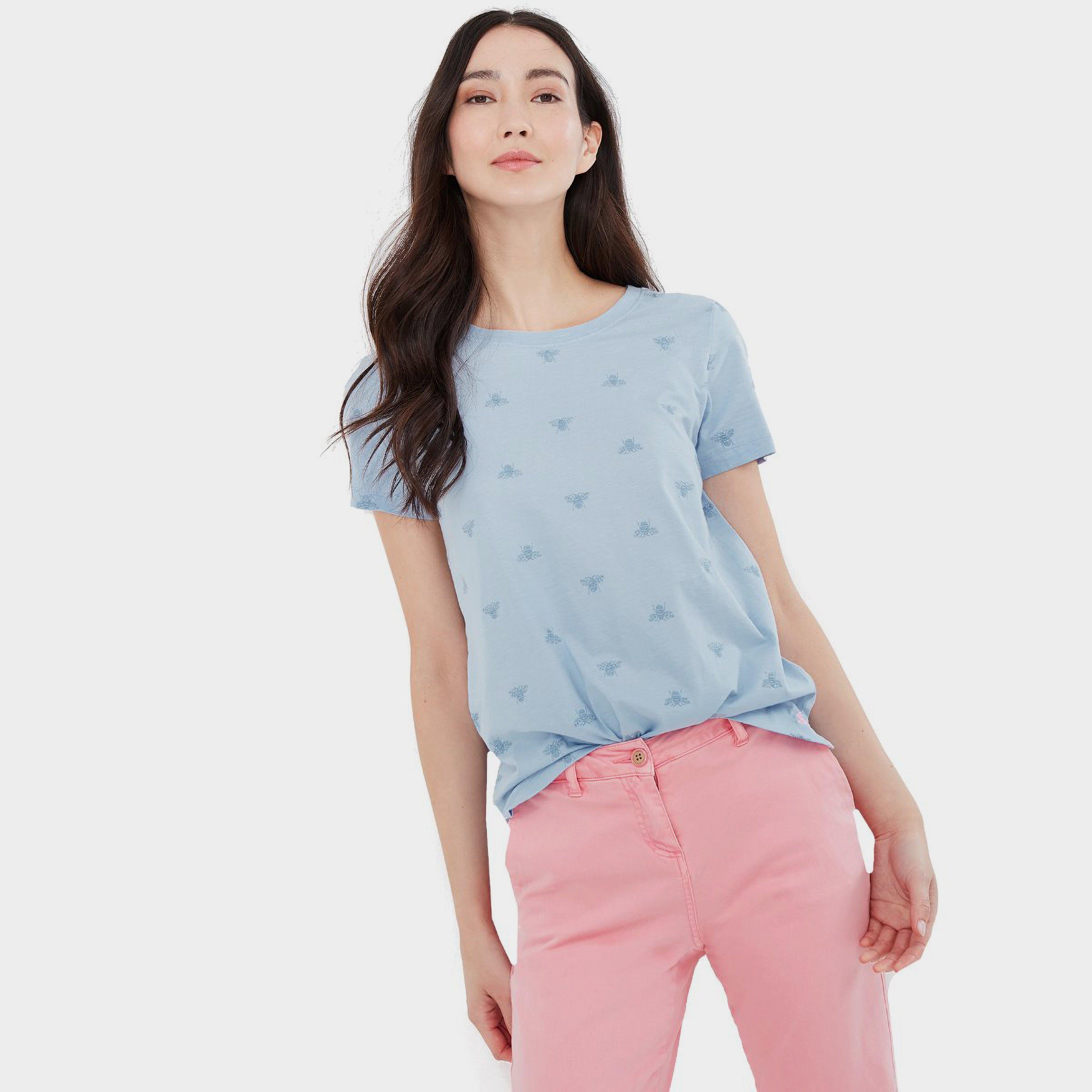 Womens Carley Embroidered T-Shirt Blue Bee