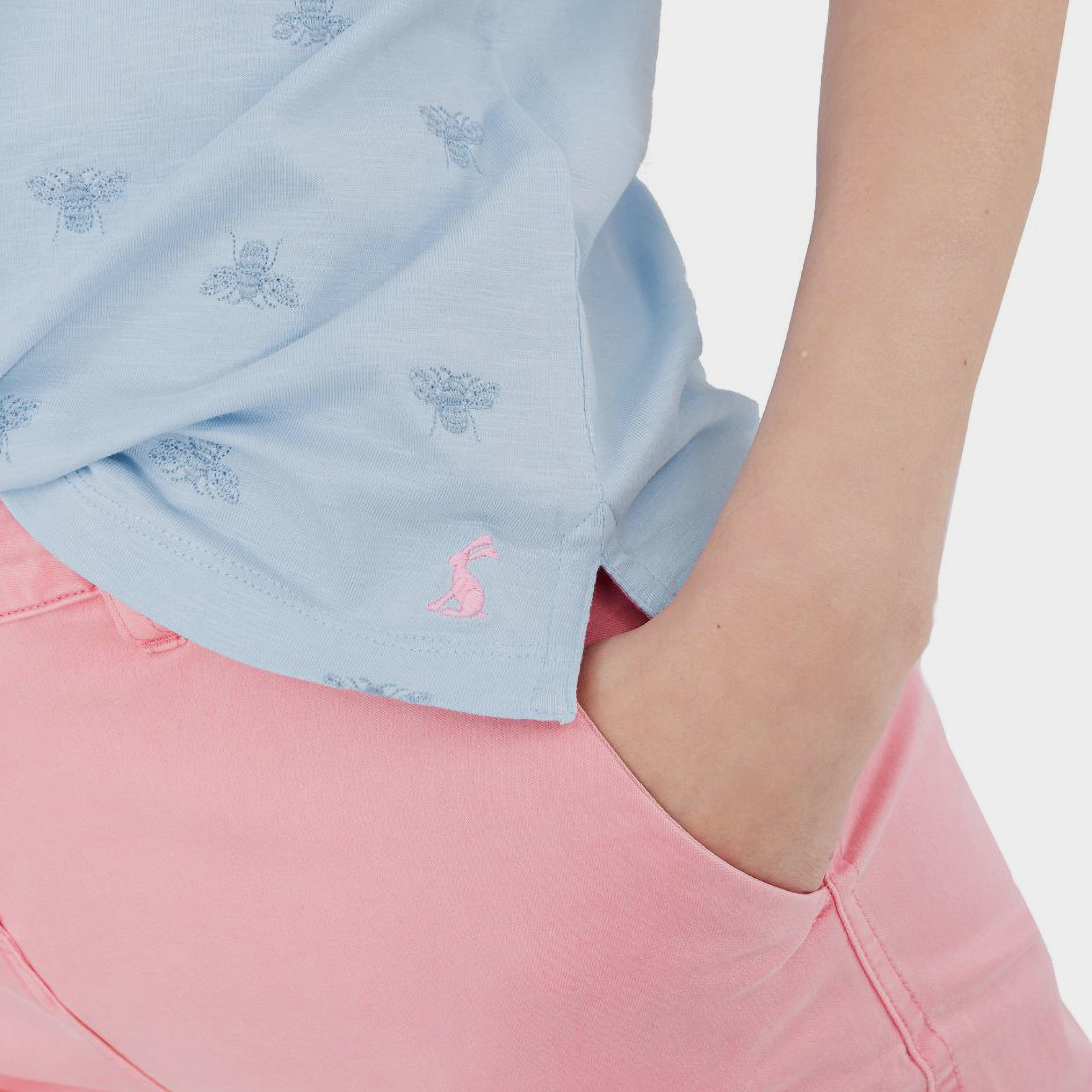 Womens Carley Embroidered T-Shirt Blue Bee