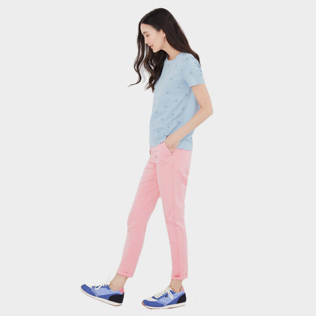 Womens Carley Embroidered T-Shirt Blue Bee