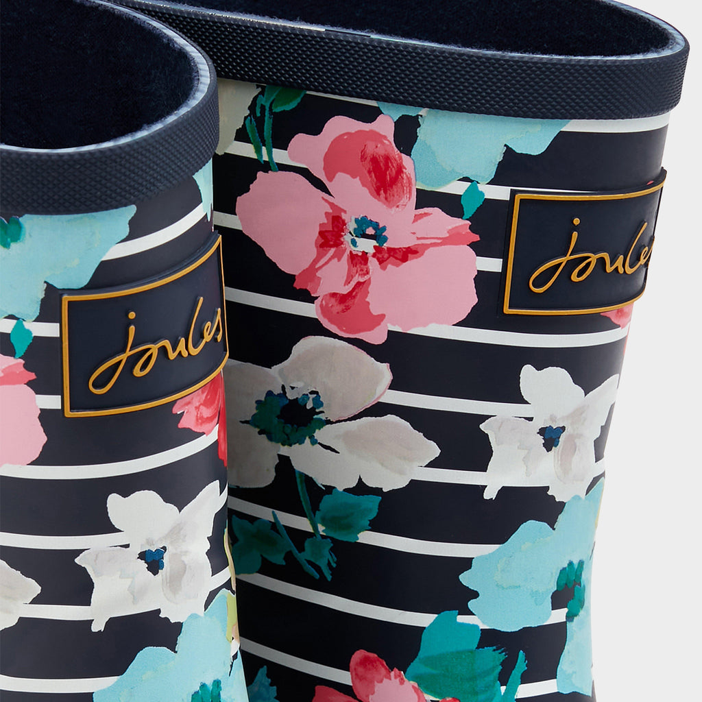 Women's Molly Welly Blue Stripe Floral
