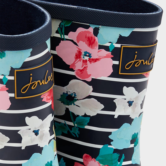 Women's Molly Welly Blue Stripe Floral