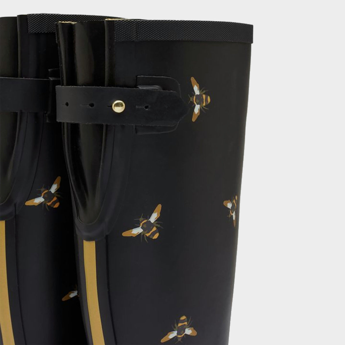 Womens Welly Print Black Metallic Bee