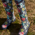Women's Welly Print Blue Stripe Floral