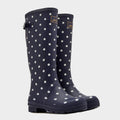 Women's Welly Print French Navy Spot