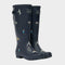 Womens Welly Print Navy Dogs