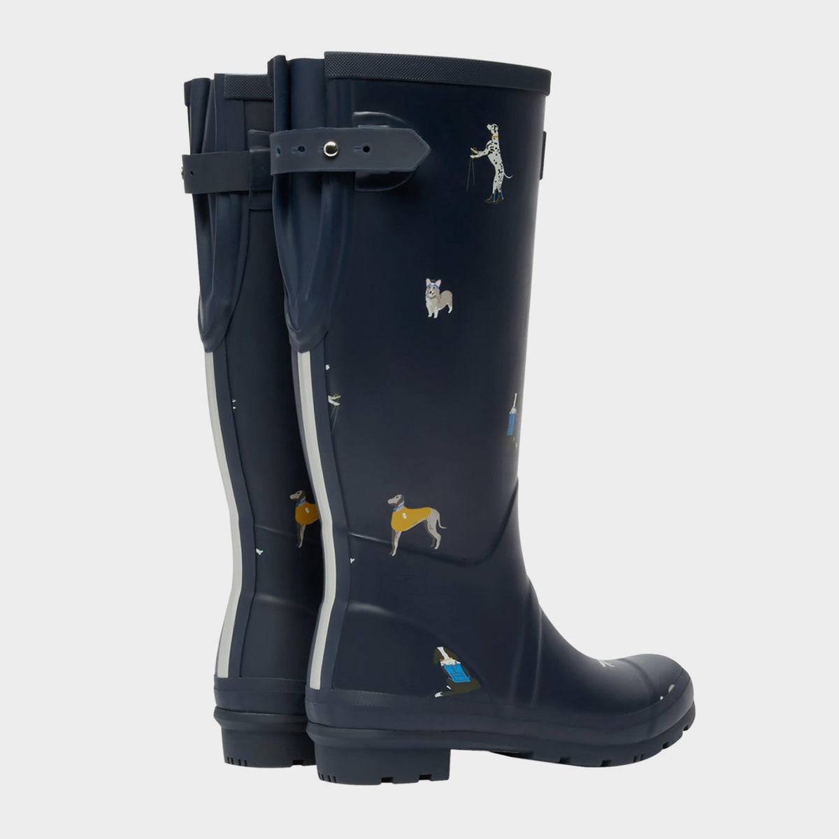 Womens Welly Print Navy Dogs