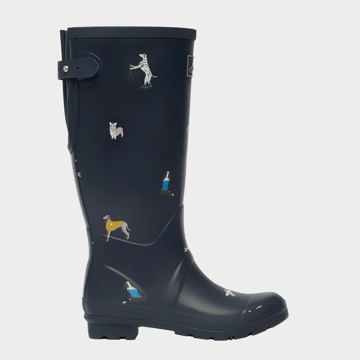 Womens Welly Print Navy Dogs