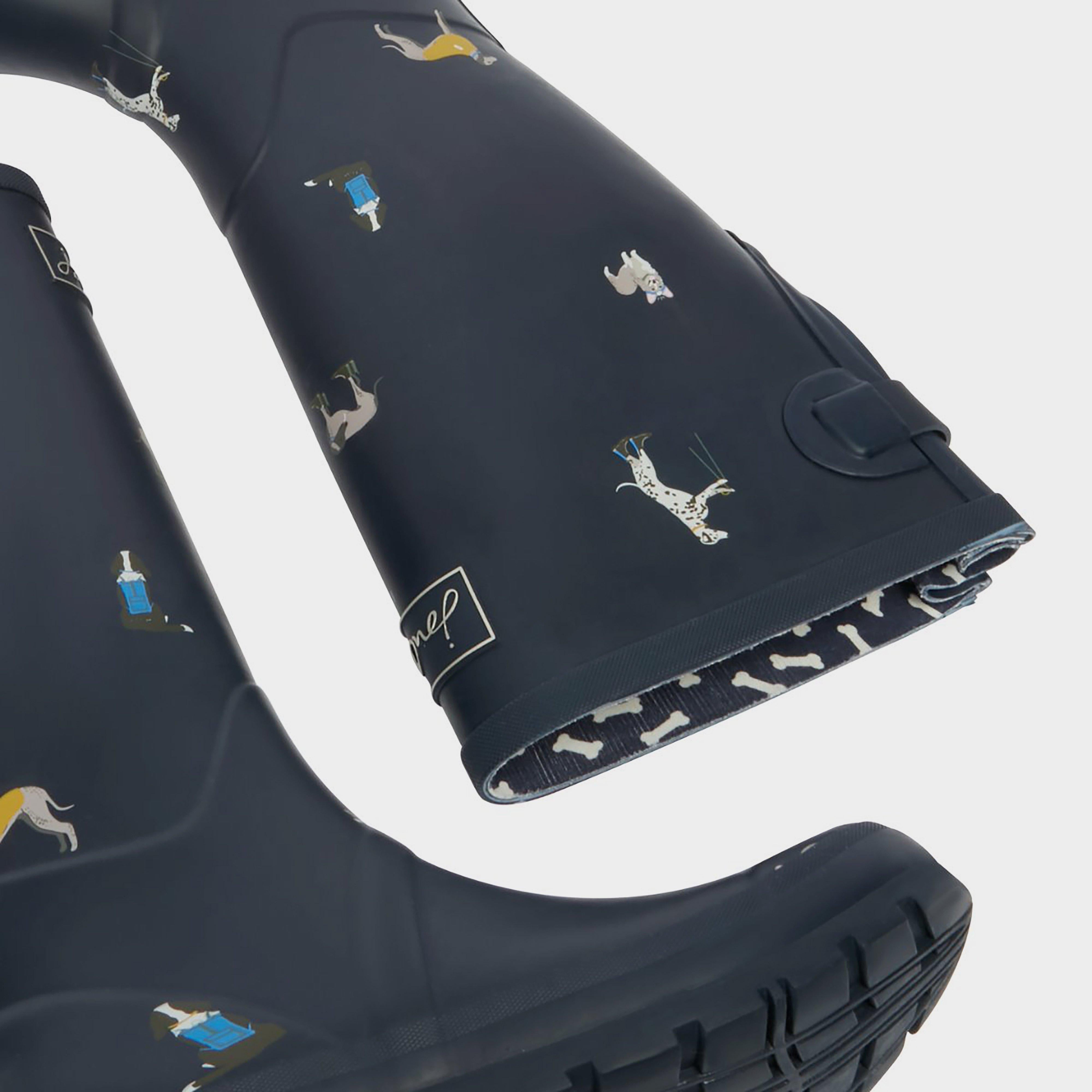 Womens Welly Print Navy Dogs