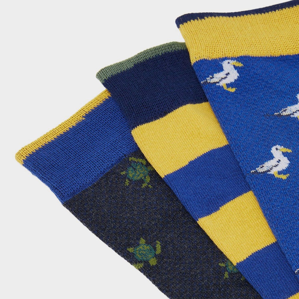 Men’s Striking 3 Pack Socks Costal Critters