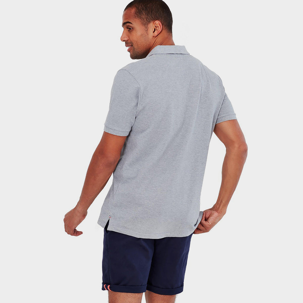 Mens Woody Polo Shirt Grey Marl