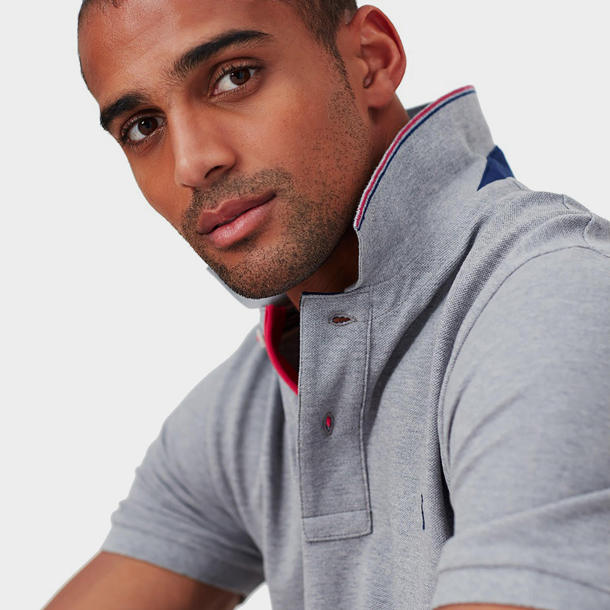 Mens Woody Polo Shirt Grey Marl