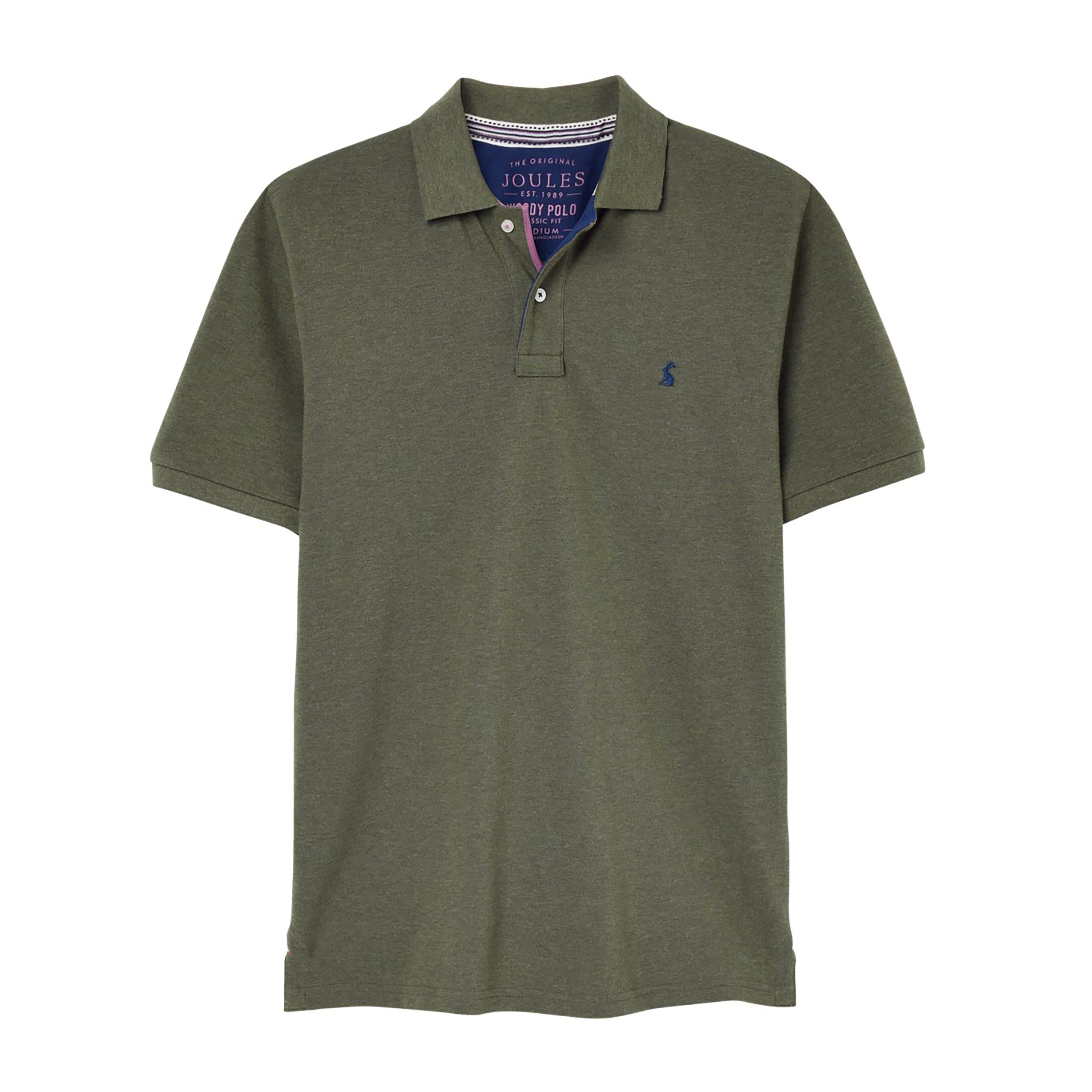 Mens Woody Polo Shirt Seaweed Marl
