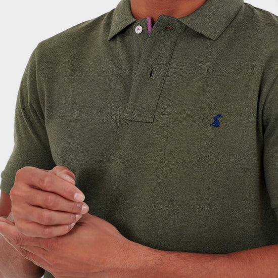 Mens Woody Polo Shirt Seaweed Marl