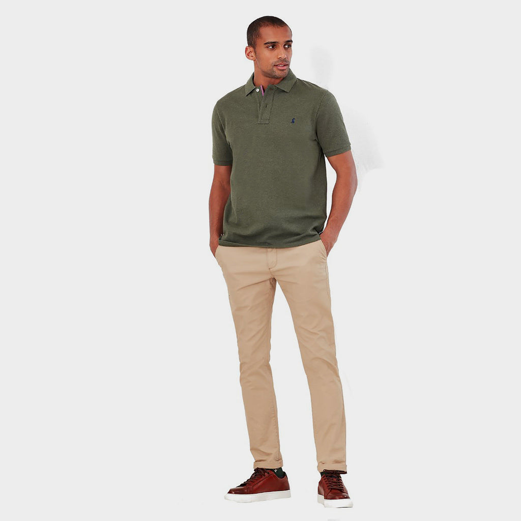 Mens Woody Polo Shirt Seaweed Marl