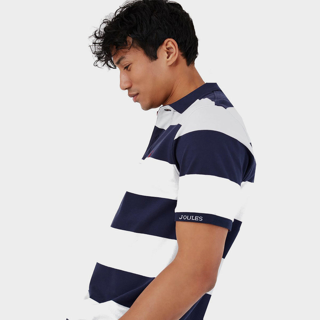 Men's Filbert Polo Blue White Stripe