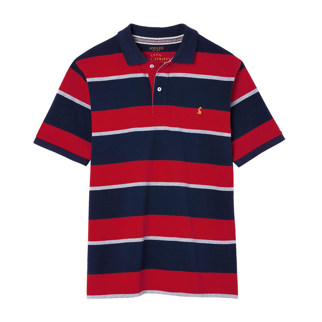 Men's Filbert Polo Navy Red Stripe