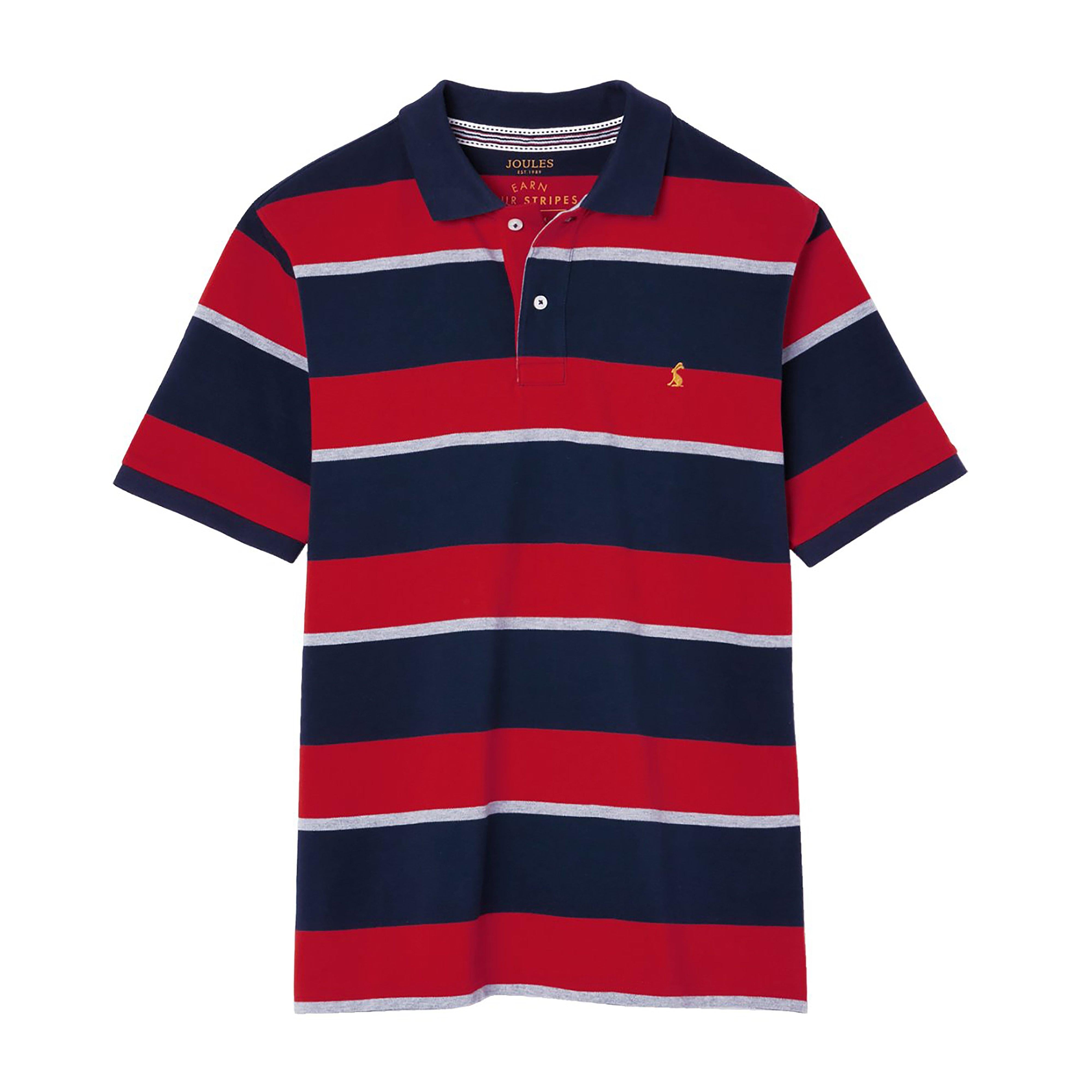 Men's Filbert Polo Navy Red Stripe