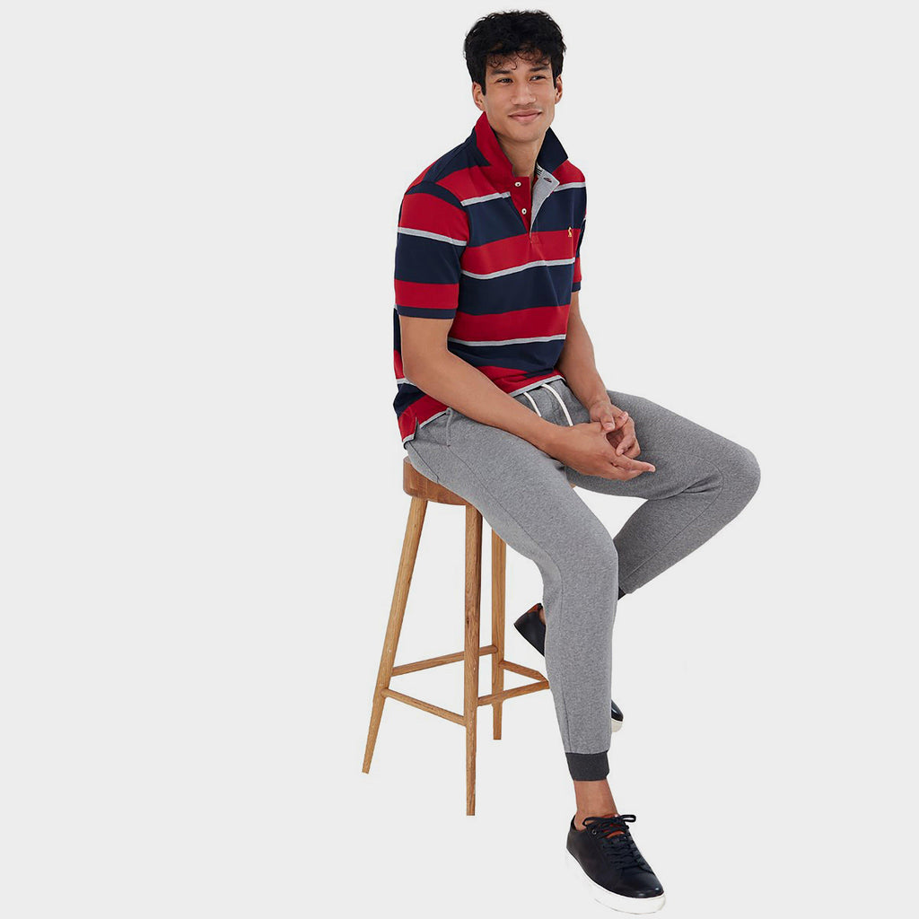 Men's Filbert Polo Navy Red Stripe