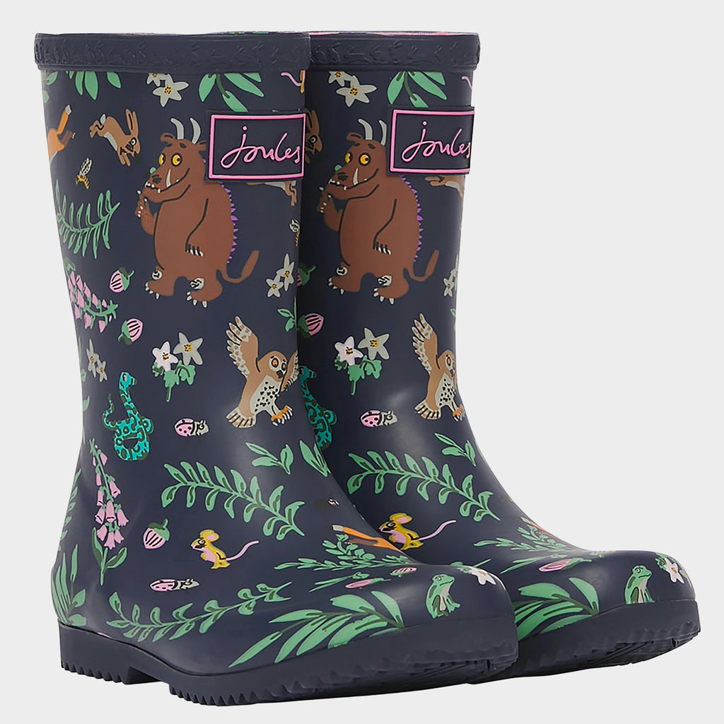 Joules Kids Roll Up Wellies Navy Gruffalo – Naylors