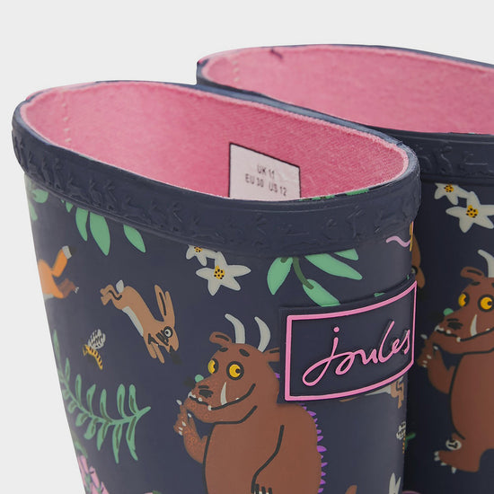 Kids Roll Up Wellies Navy Gruffalo