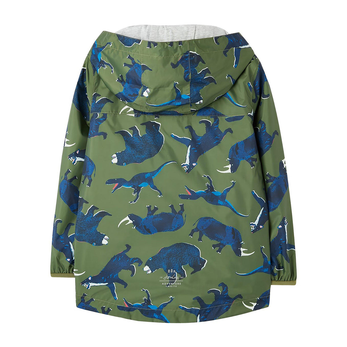 Joules Kids Bayfield Waterproof Jacket Green Beasts