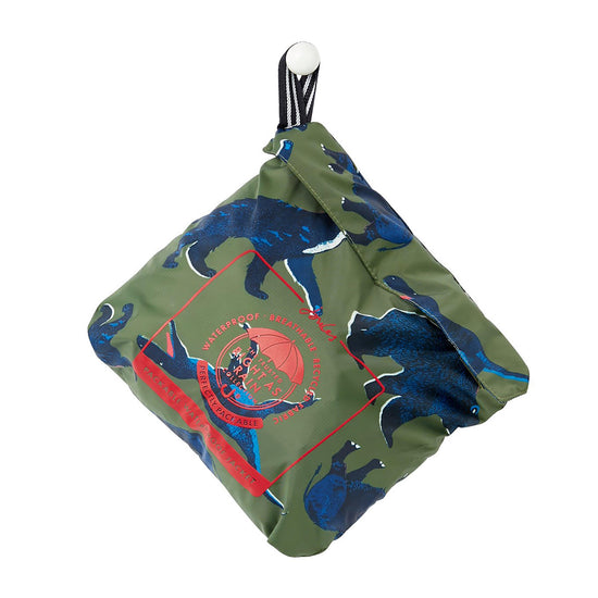 Joules Kids Bayfield Waterproof Jacket Green Beasts