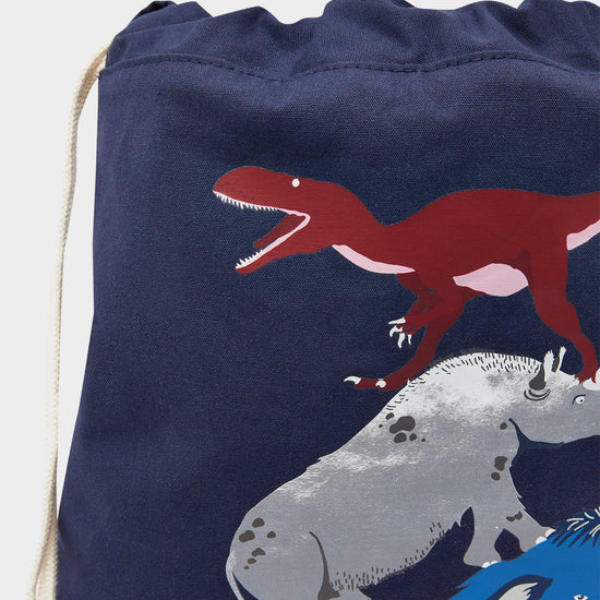 Kids Active Drawstring Bag Navy Beasts