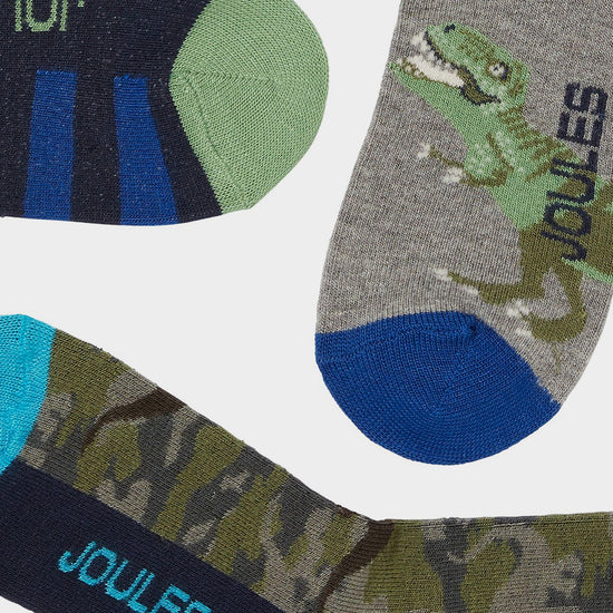 Kids Brill Bamboo Socks Dino Carno