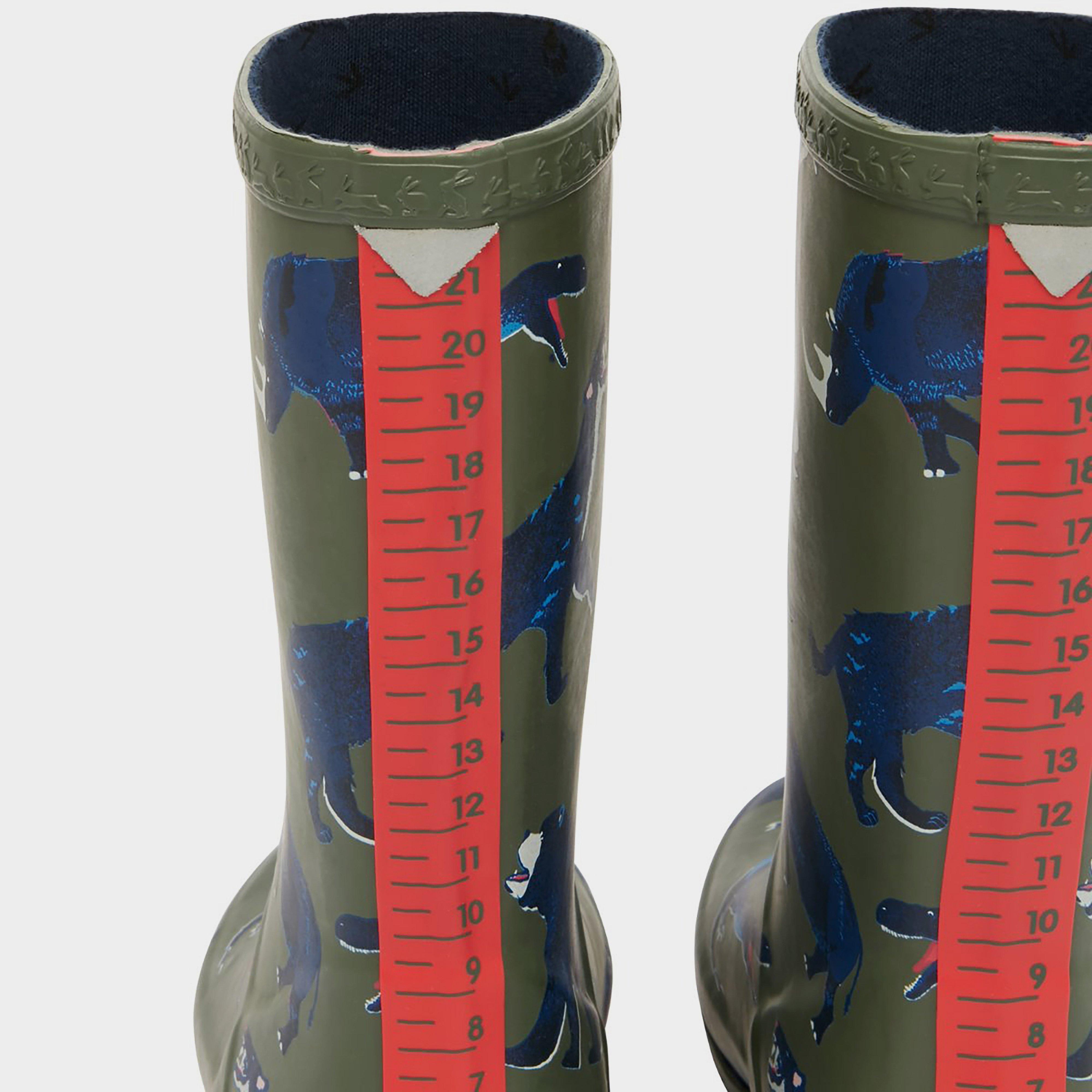 Kids Roll Up Wellies Green Animal