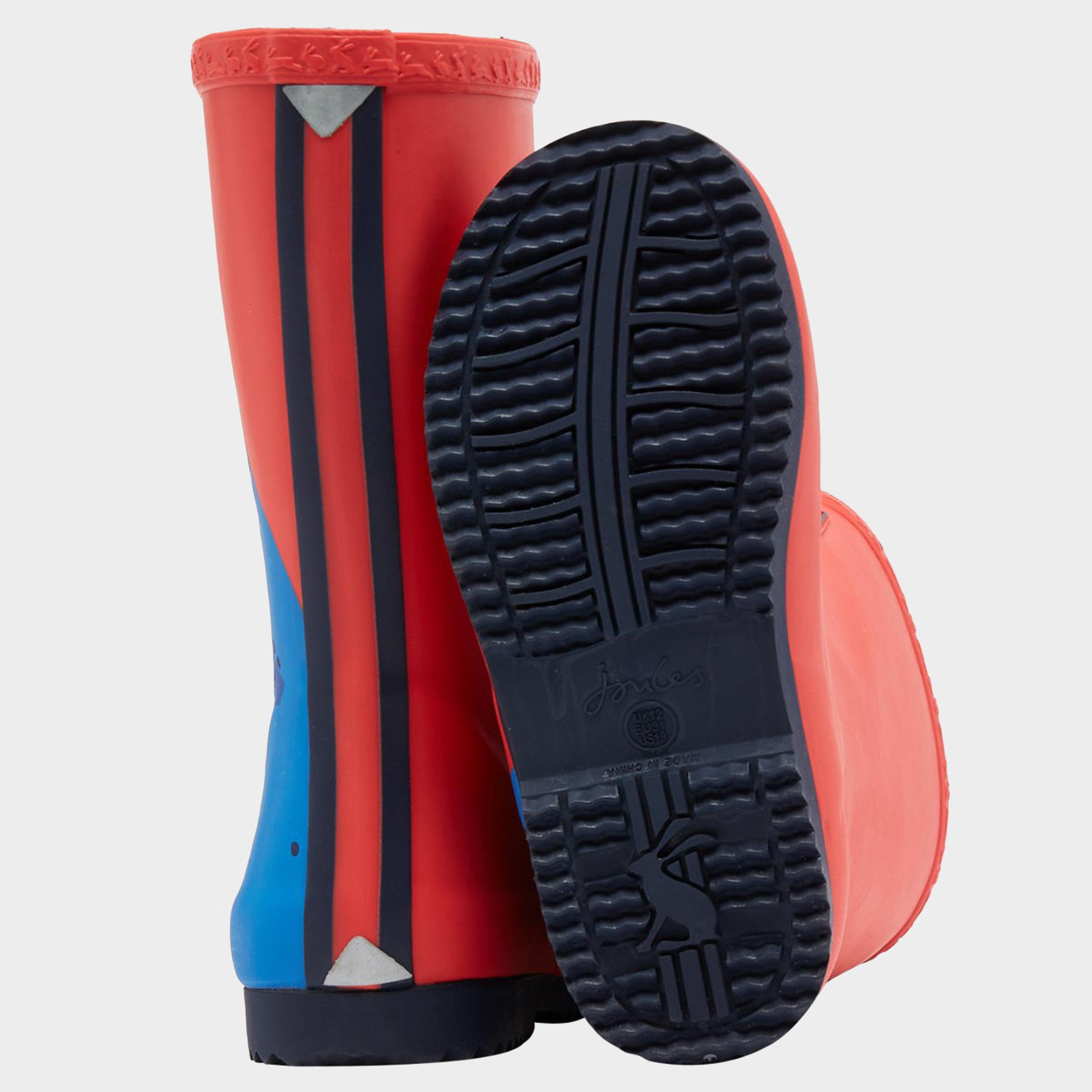 Childs Roll Up Wellies Red Dino