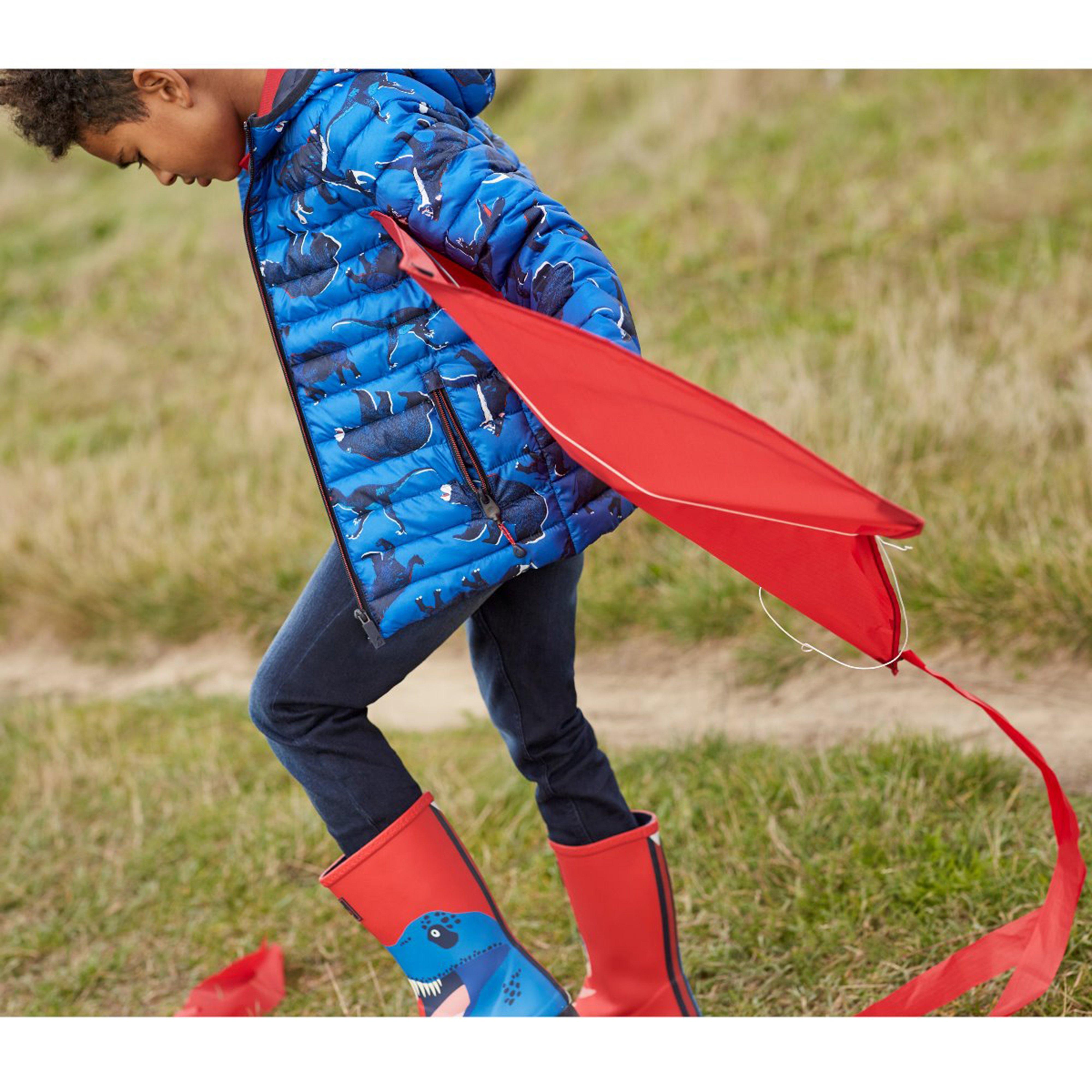 Childs Roll Up Wellies Red Dino