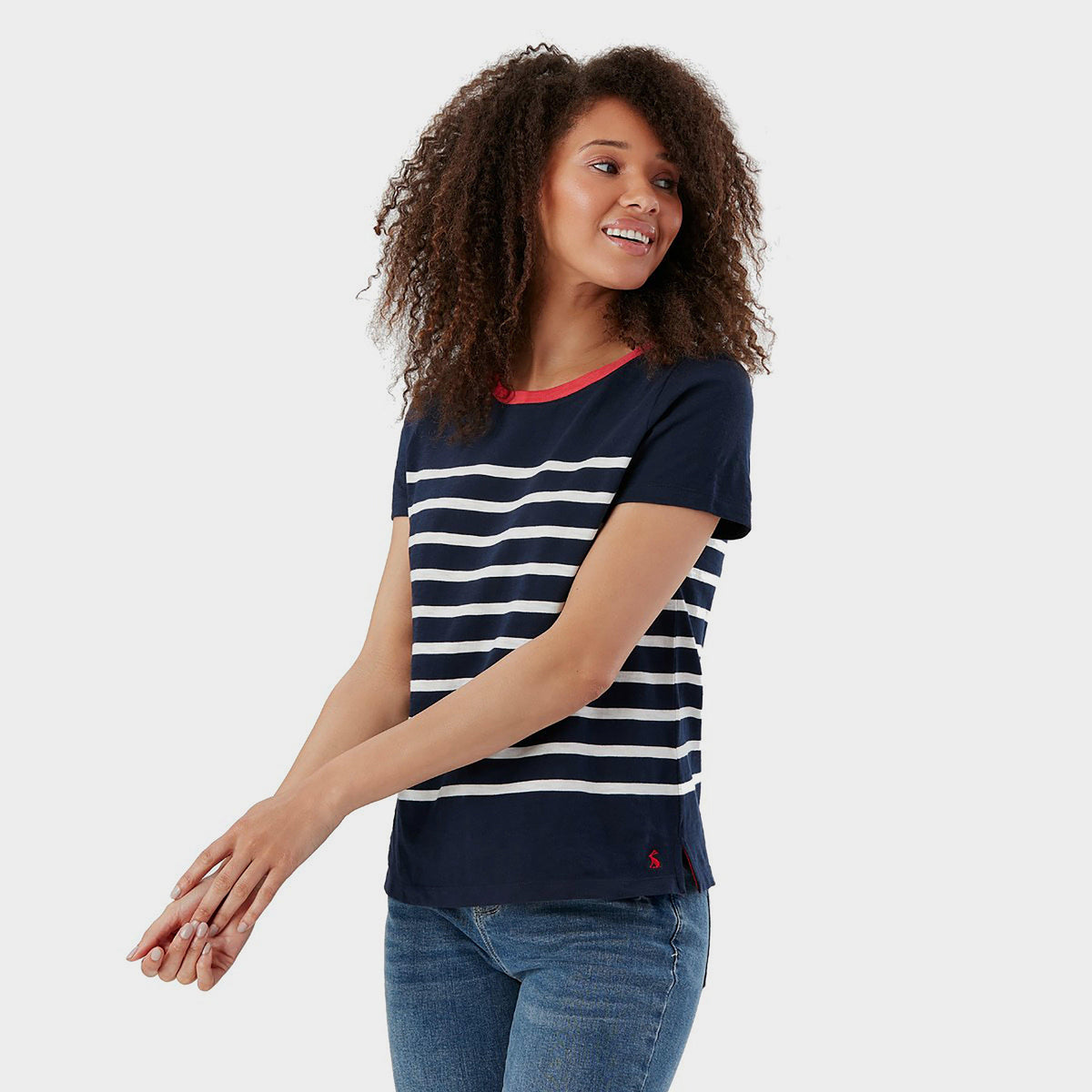 Womens Carley Stripe T-Shirt Engine Cream Stripe