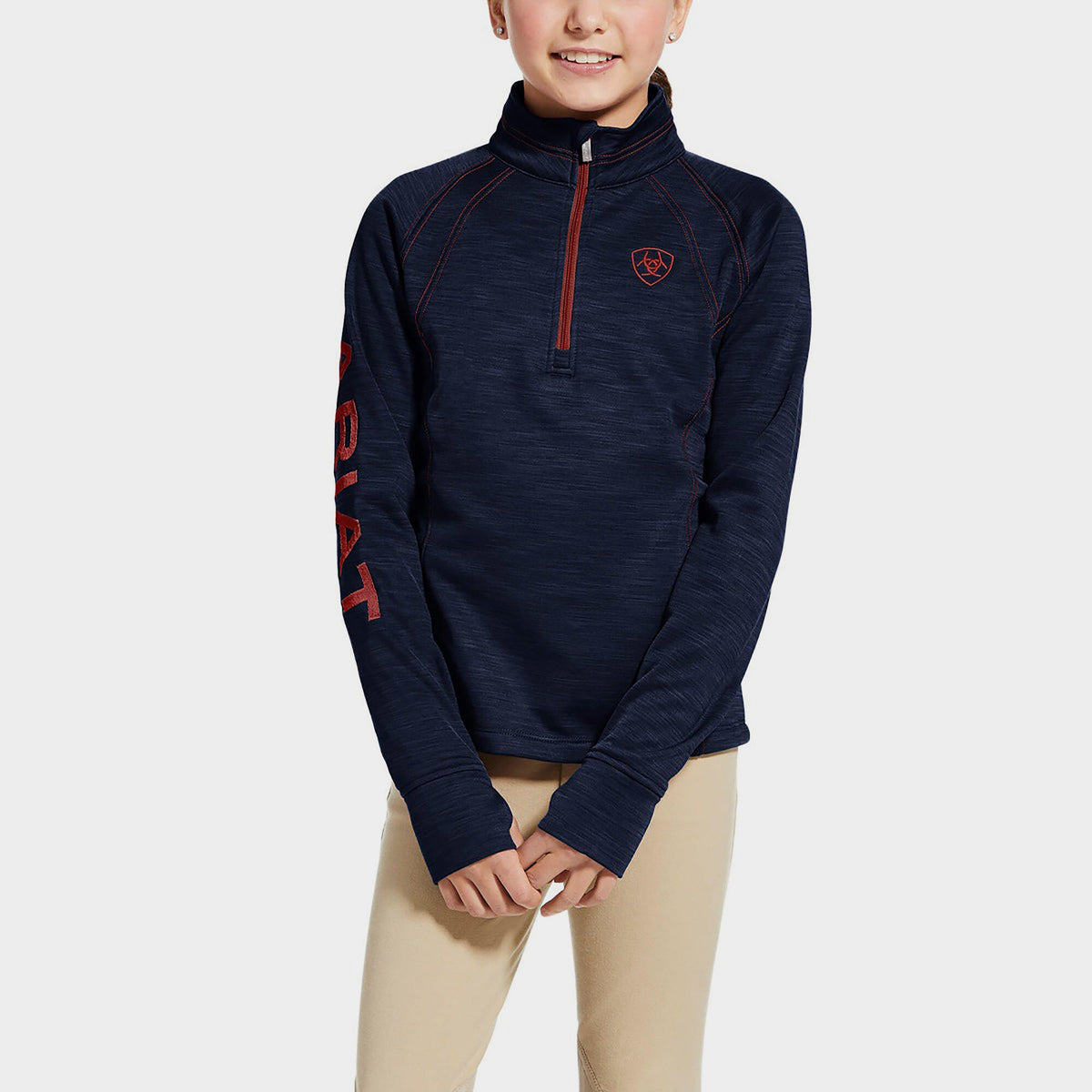 Kids Tek Team 1/2 Zip Sweatshirt Navy Heather