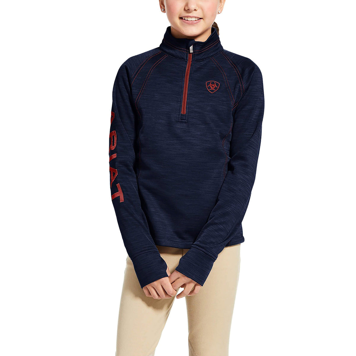 Kids Tek Team 1/2 Zip Sweatshirt Navy Heather
