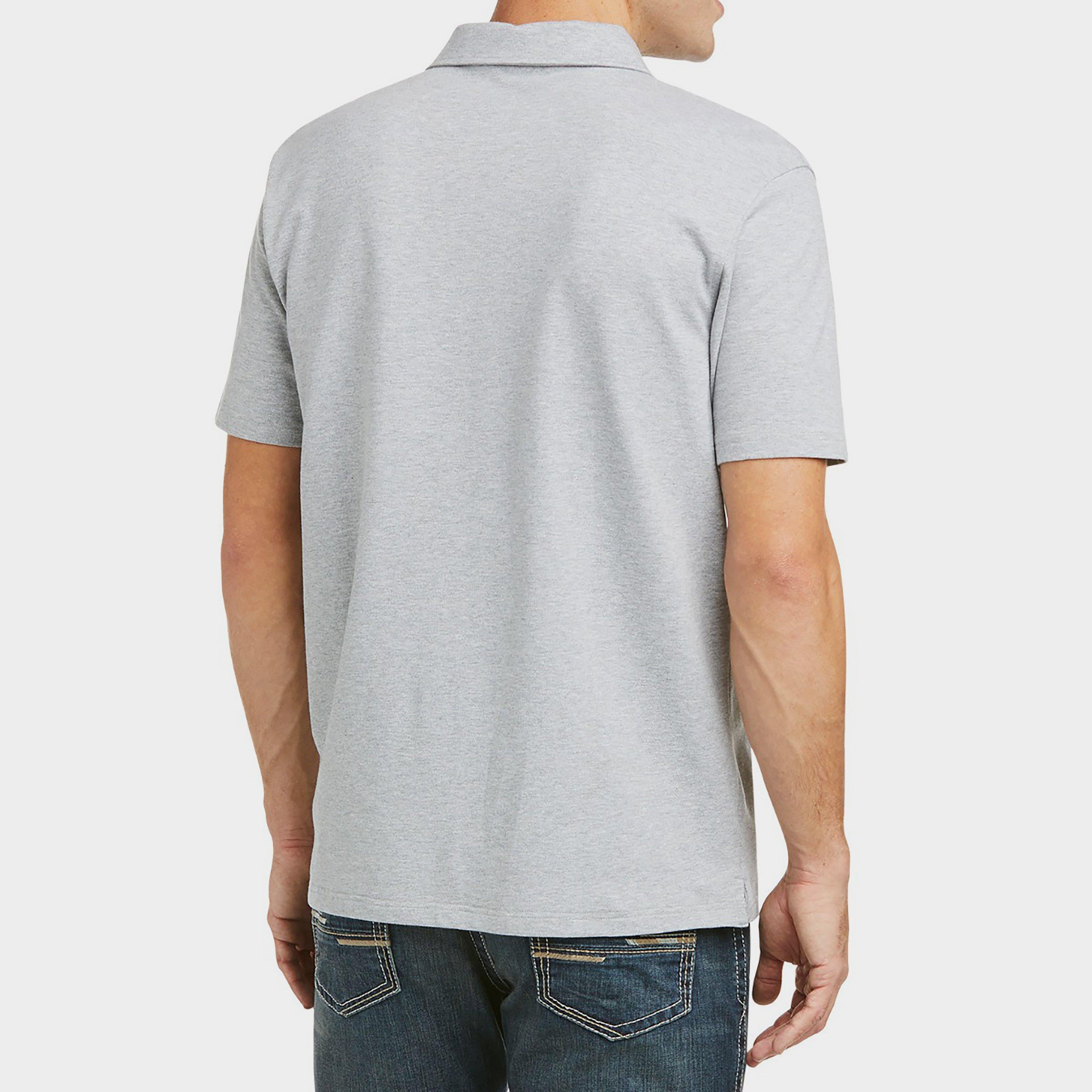 Mens Medal Short Sleeved Polo Heather Grey