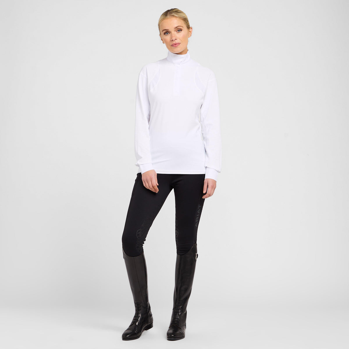 Womens Auburn Long Sleeved Show Shirt White