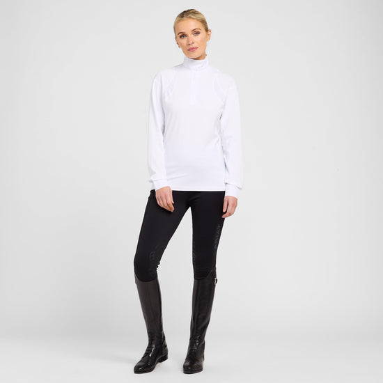 Womens Auburn Long Sleeved Show Shirt White