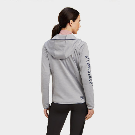 Womens Byron Full Zip Hoodie Heather Grey