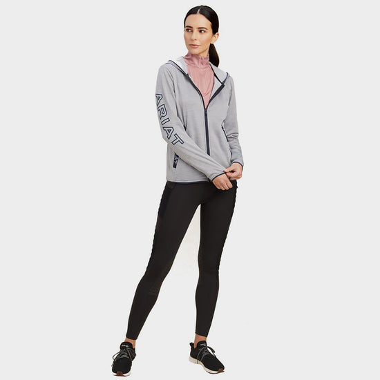 Womens Byron Full Zip Hoodie Heather Grey