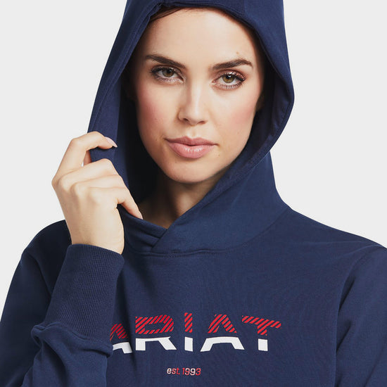 Womens Logo 2.0 Hoodie Navy