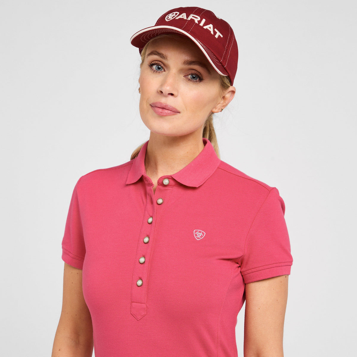 Womens Prix 2.0 Short Sleeved Polo Shirt Party Punch
