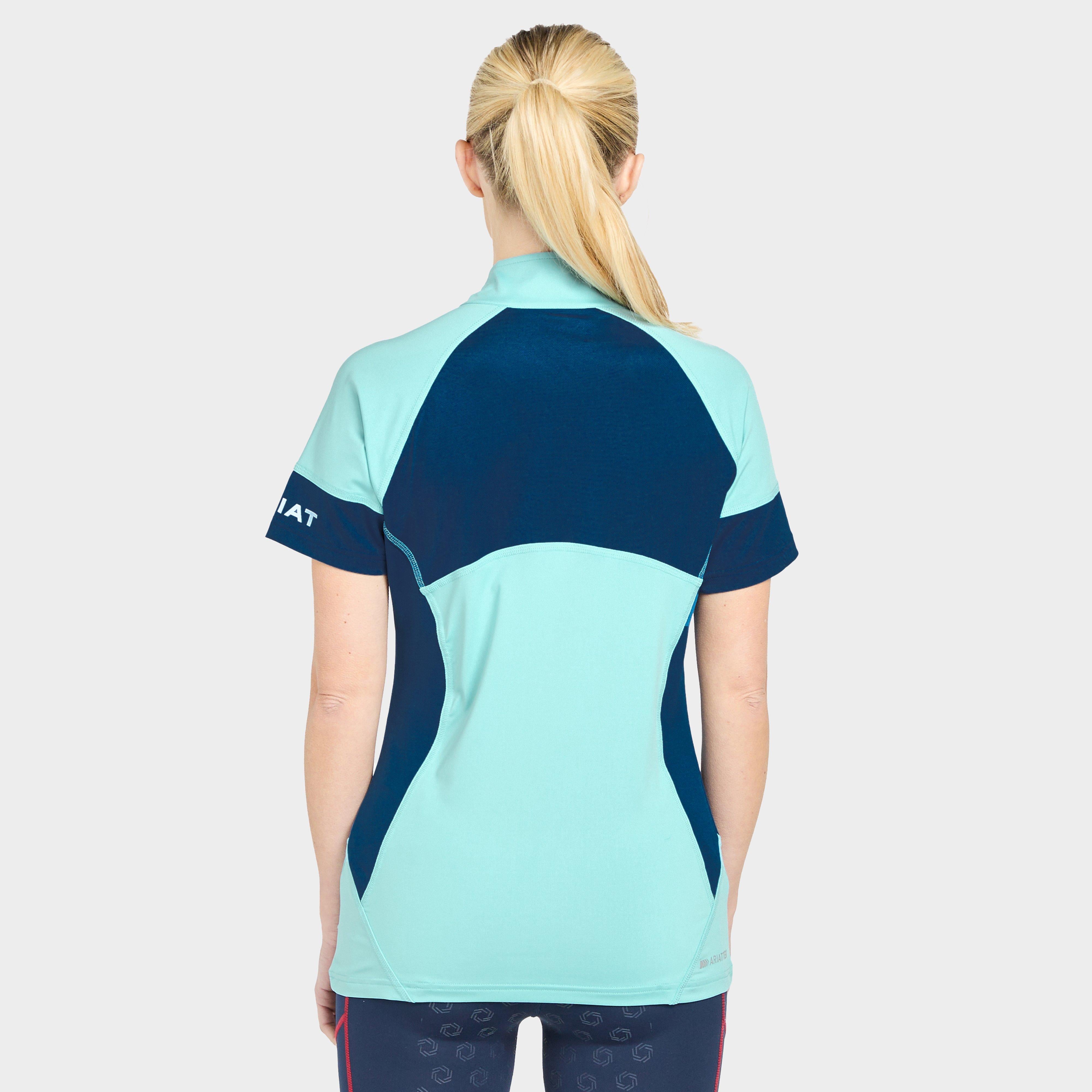 Womens Cambria Jersey 1/4 Zip Baselayer Milky Blue/Blue Opal