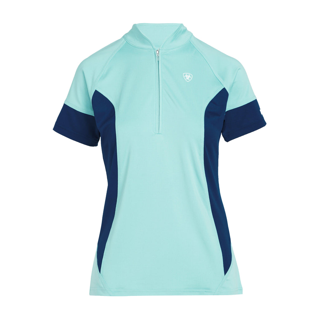 Womens Cambria Jersey 1/4 Zip Baselayer Milky Blue/Blue Opal