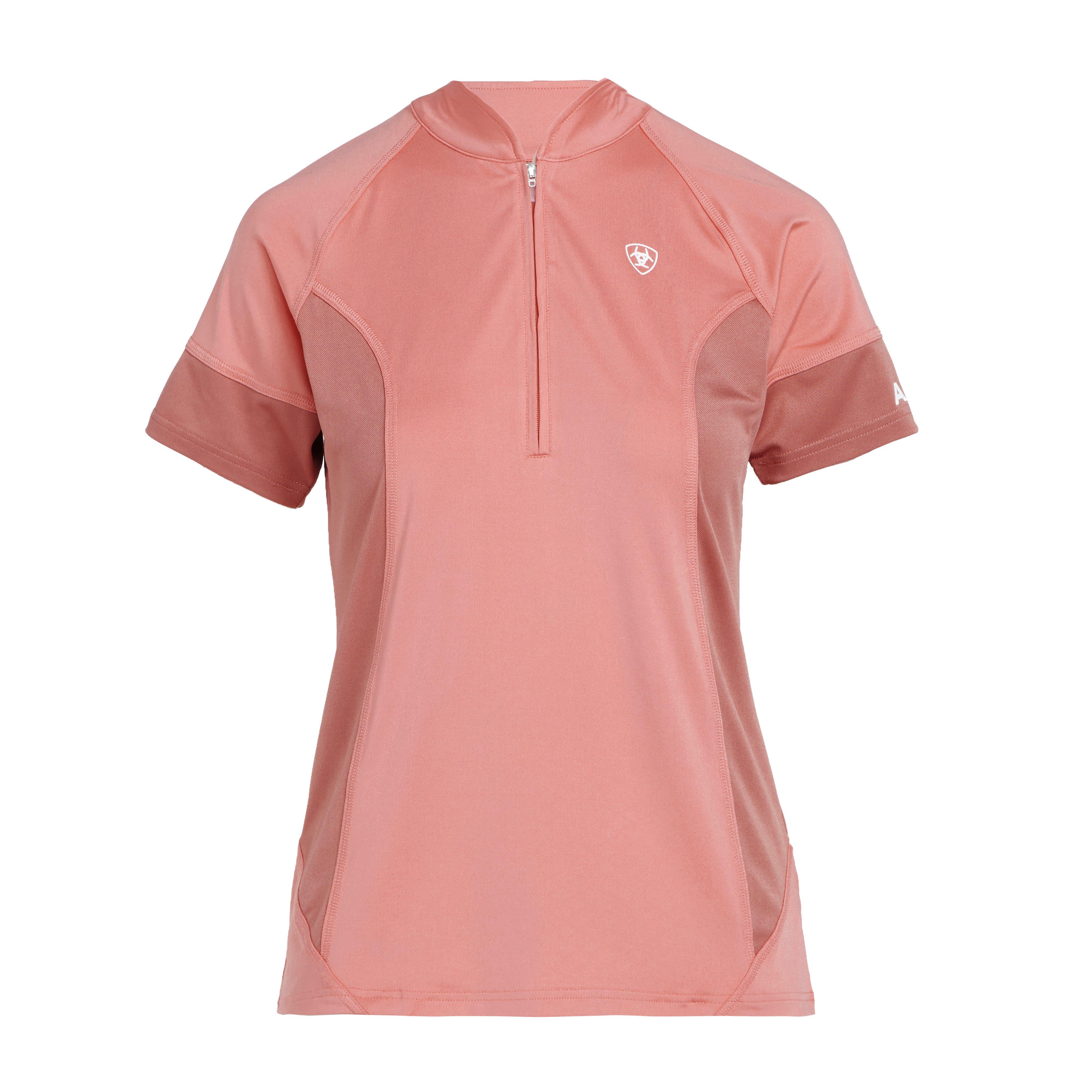 Womens Cambria Jersey 1/4 Zip Baselayer Peach Blossom/Antique Rubia