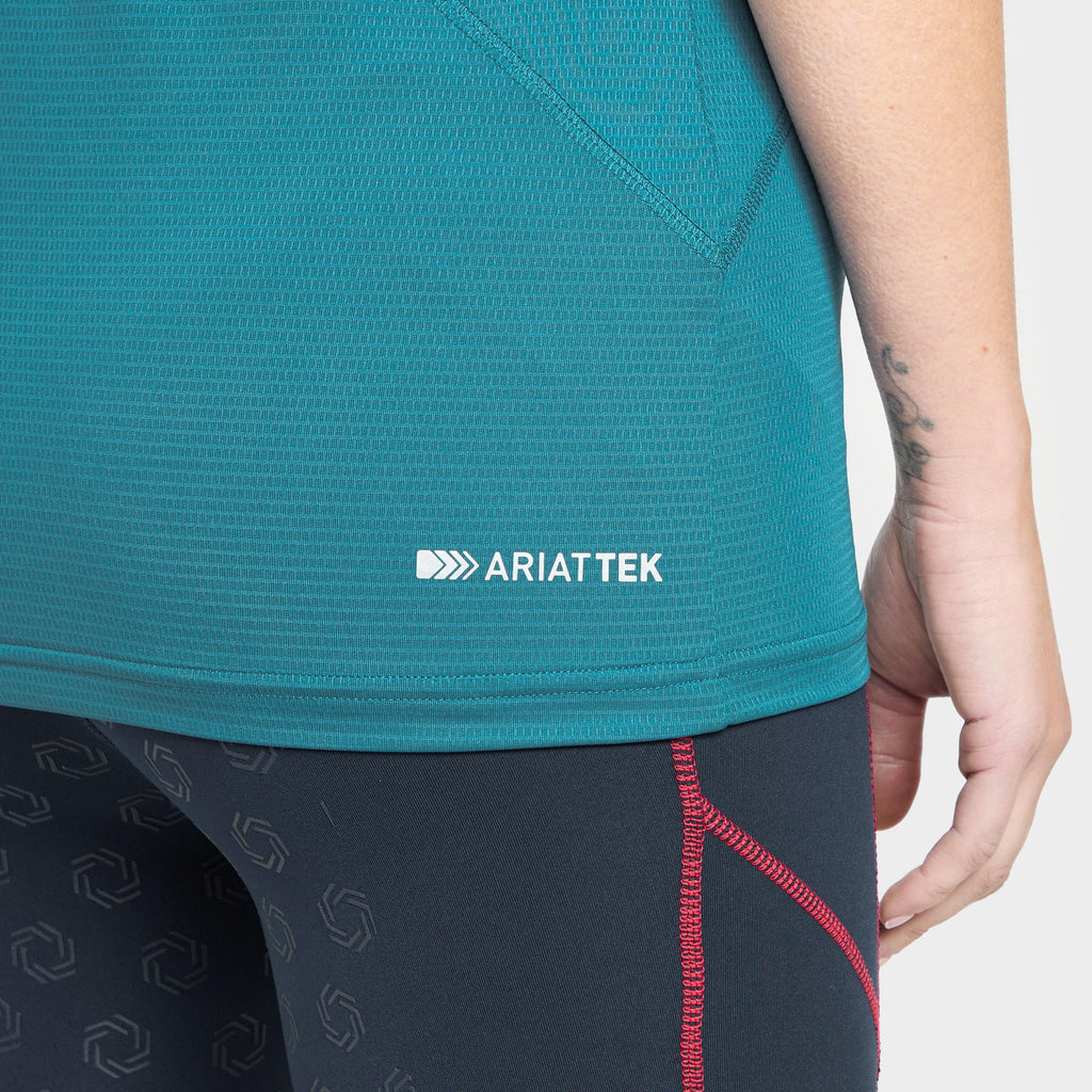 Womens Hailey Sleeveless 1/4 Zip Baselayer Saxony Blue