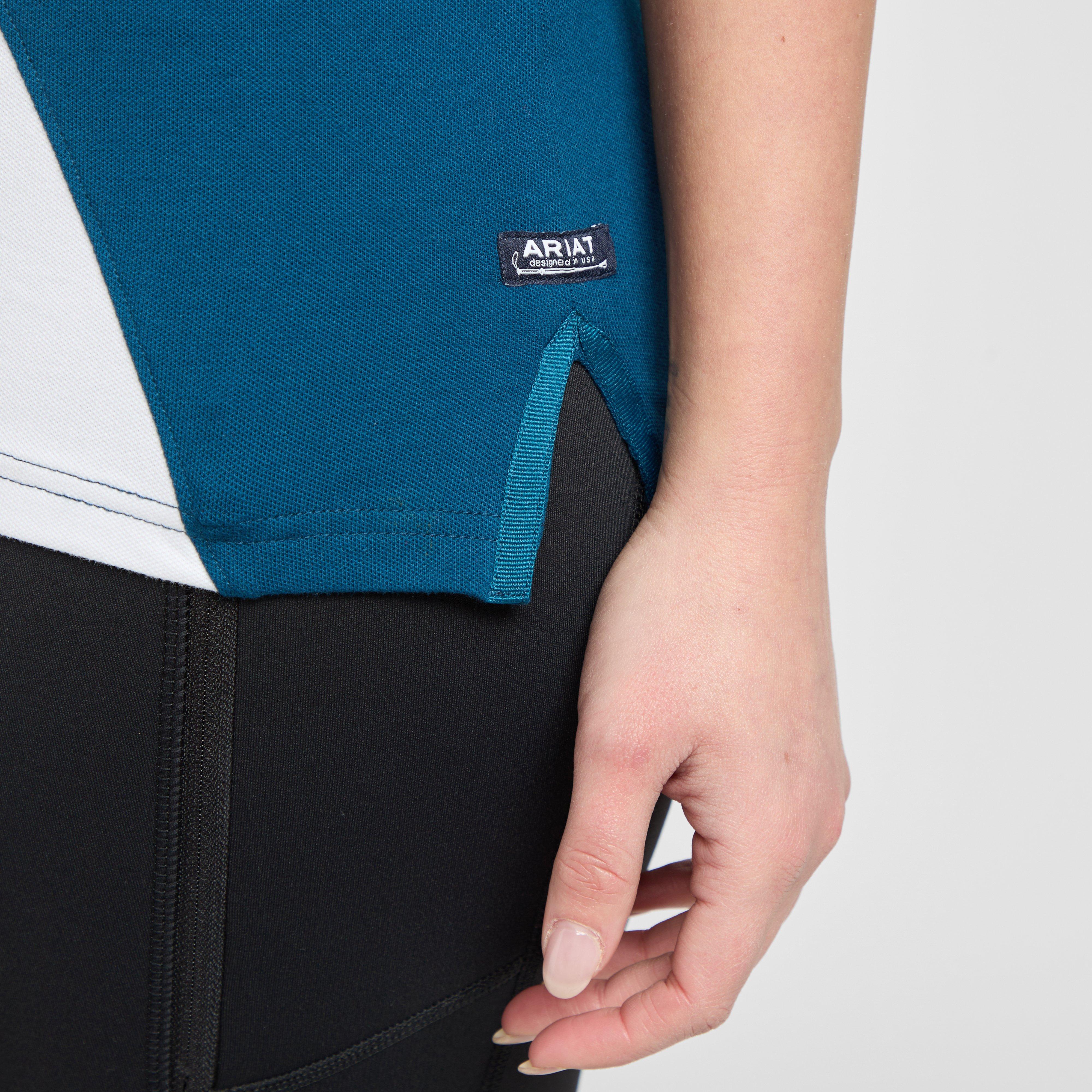 Womens Taryn Sleeveless Polo Shirt Blue Opal