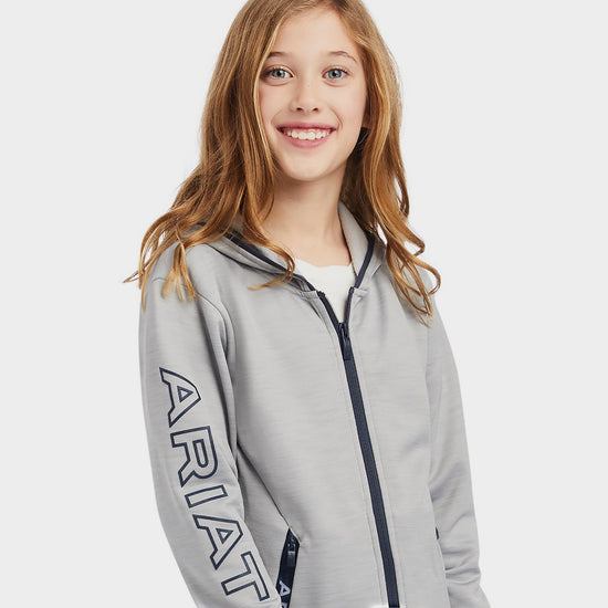 Childs Byron Zip Hoodie Heather Grey