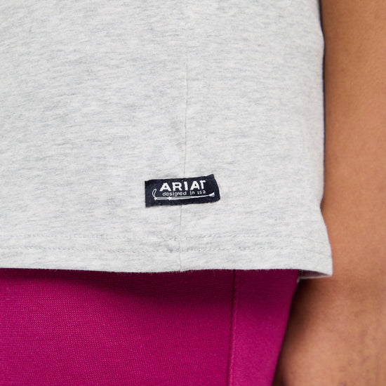 Childs Unicorn Moon Short Sleeved Top Heather Grey